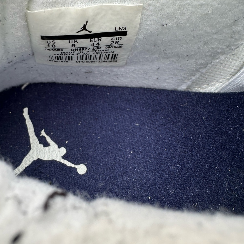 Nike Air Jordan 4 Retro White/Midnight Navy Blue DH6927-140 Men's Size 10. - Picture 9 of 12